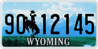WY license plate 9012145