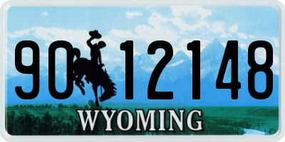 WY license plate 9012148