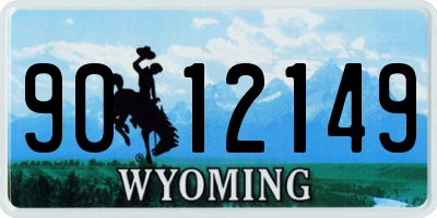 WY license plate 9012149