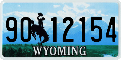 WY license plate 9012154