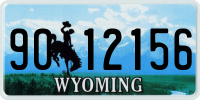 WY license plate 9012156