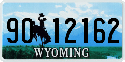 WY license plate 9012162