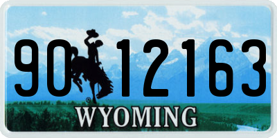 WY license plate 9012163