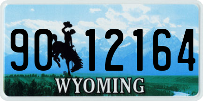 WY license plate 9012164
