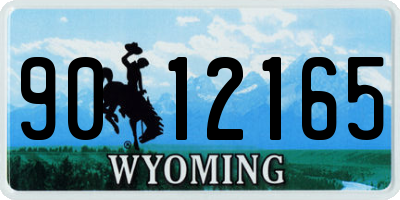 WY license plate 9012165