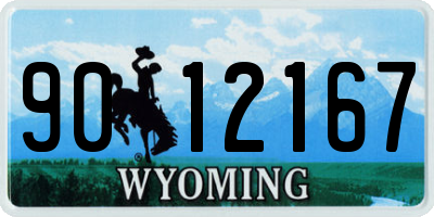 WY license plate 9012167