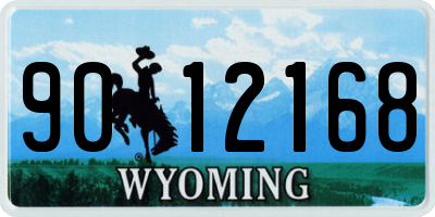 WY license plate 9012168