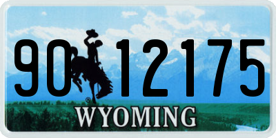 WY license plate 9012175