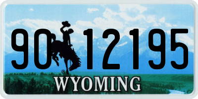 WY license plate 9012195