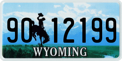 WY license plate 9012199