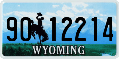 WY license plate 9012214