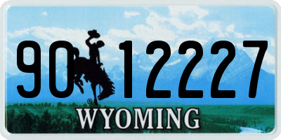 WY license plate 9012227