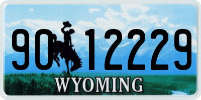 WY license plate 9012229