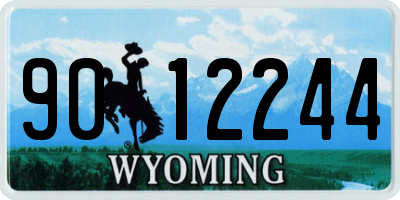 WY license plate 9012244