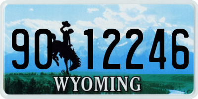 WY license plate 9012246