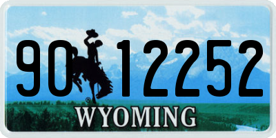WY license plate 9012252