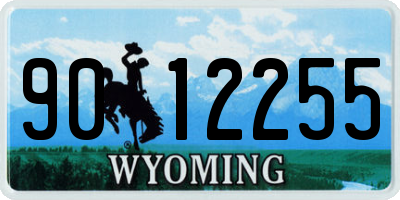 WY license plate 9012255