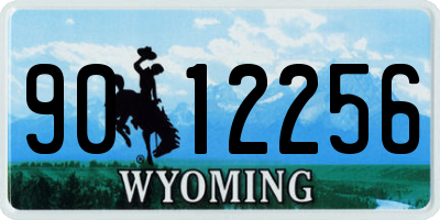 WY license plate 9012256