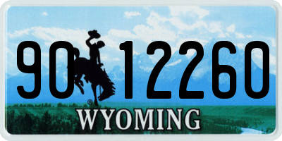 WY license plate 9012260