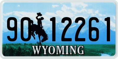 WY license plate 9012261