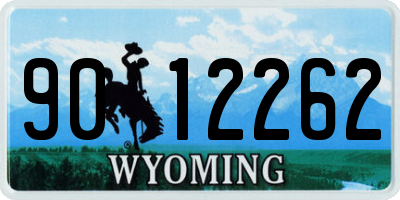 WY license plate 9012262