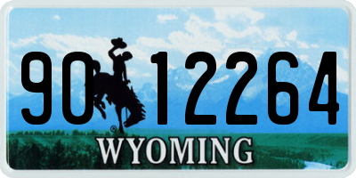 WY license plate 9012264