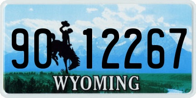 WY license plate 9012267