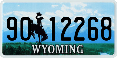 WY license plate 9012268