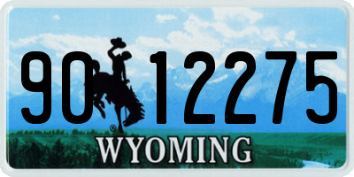 WY license plate 9012275