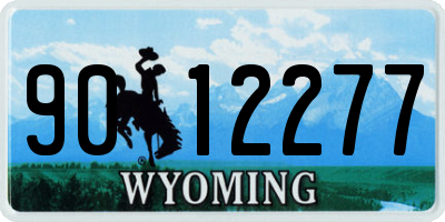 WY license plate 9012277