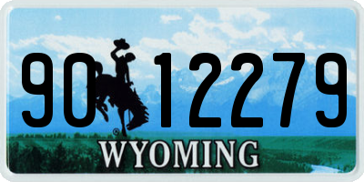 WY license plate 9012279