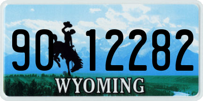 WY license plate 9012282