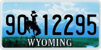 WY license plate 9012295