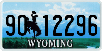 WY license plate 9012296