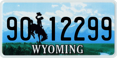 WY license plate 9012299