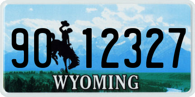 WY license plate 9012327