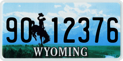 WY license plate 9012376