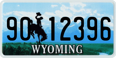 WY license plate 9012396