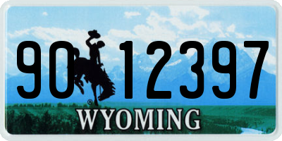 WY license plate 9012397