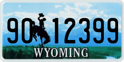 WY license plate 9012399