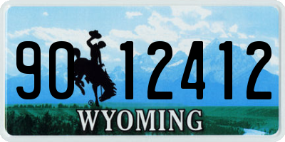 WY license plate 9012412