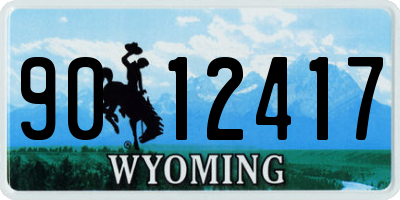 WY license plate 9012417