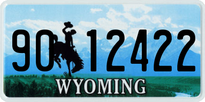 WY license plate 9012422