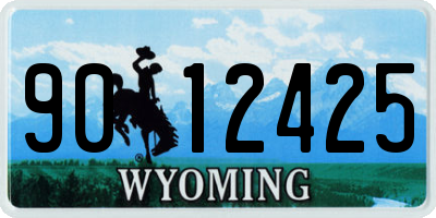 WY license plate 9012425
