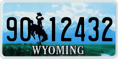 WY license plate 9012432