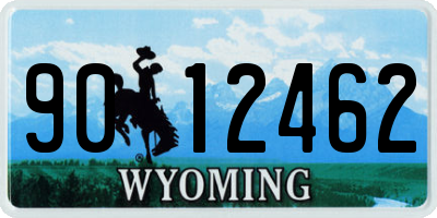 WY license plate 9012462