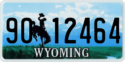 WY license plate 9012464