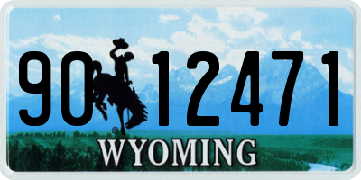 WY license plate 9012471