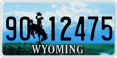 WY license plate 9012475