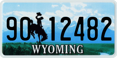 WY license plate 9012482